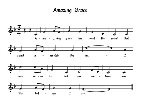 Amazing Grace Boomwhacker Video and Sheet Music | Teaching Resources