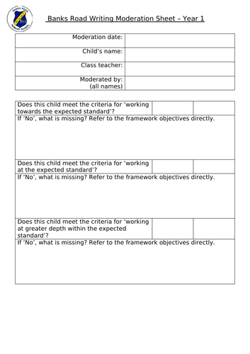 Whole School Writing Moderation Staff Meeting | Teaching Resources