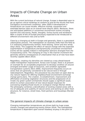 environment climate change essay