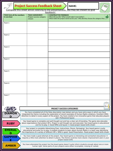 Human Rights Board Game Project Teaching Resources 4667