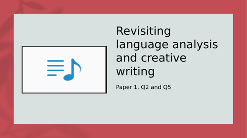 AQA GCSE English language techniques and creative writing | Teaching ...