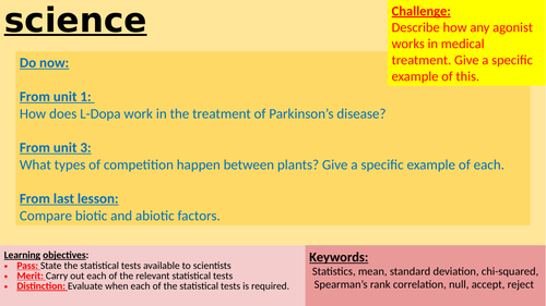 BTEC Applied Science Unit 3 | Teaching Resources