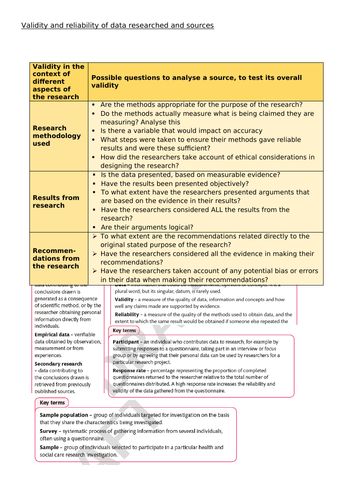 BTEC Level 3 Health Social Care Unit 4 Current Research Revision 