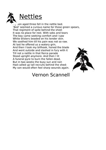 nettles-vernon-scannell-teaching-resources