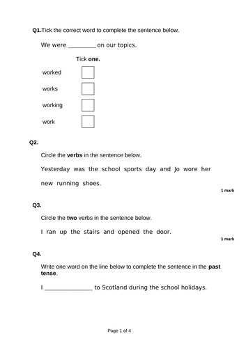 KEY STAGE 1 SAT STYLE GRAMMAR SHEETS FOR ALL CATEGORIES | Teaching ...