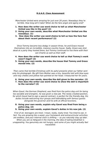 Own Words Word Choice Test  Teaching Resources