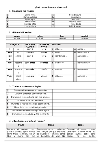 Viva 1 School - Mi insti (11 worksheets) Spanish KS3 | Teaching Resources