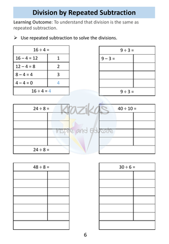 Division - Functional Skills Maths - Entry Level 2 | Teaching Resources