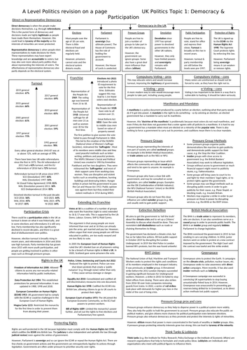 Edexcel A Level Politics UK Revision Guide (papers 1 and 2) | Teaching ...