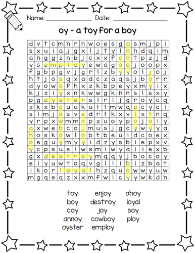 Read Write Inc (RWI) Set 2 sounds - Wordsearches with answers ...