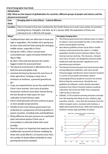 globalisation case study a level geography