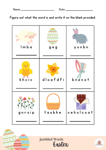 Jumbled Words - EASTER Edition | Teaching Resources