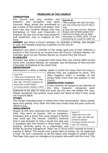 the counter reformation problem solving activity answer key