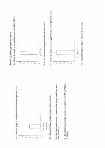 percentage increase and decrease | Teaching Resources