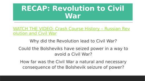 Revolutionary Russia - Russian Civil War