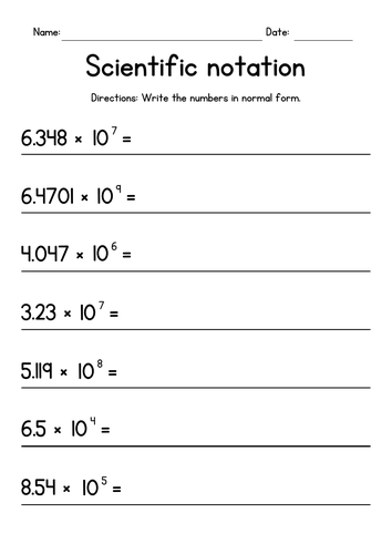 Reading Numbers in Scientific Notation