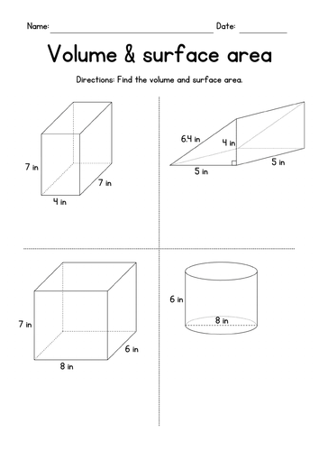 Area of 2D Shapes & Volume and Surface of 3D Shapes - Geometry ...
