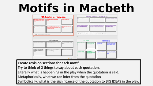 6 Motifs in Macbeth | Teaching Resources