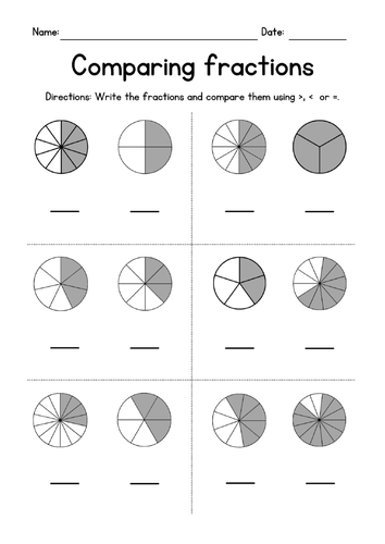 Comparing & Simplifying Fractions Worksheets BUNDLE - Test Prep ...
