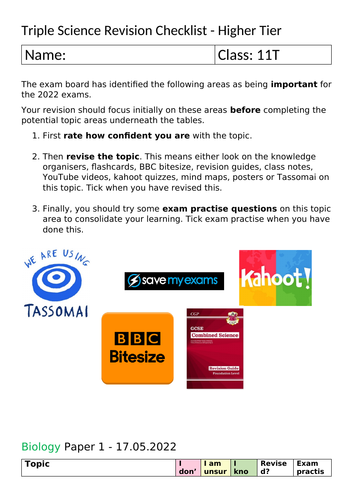 edexcel-triple-science-higher-exam-checklist-2022-teaching-resources