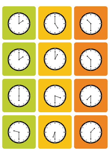 Clocks Flashcards - Printable Bingo Game - Class Activity - Time ...