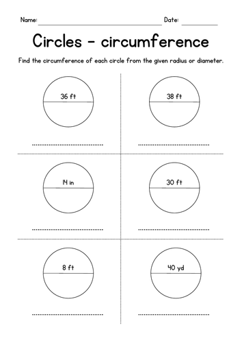 The Circumference of Circles - Customary and Metric Units