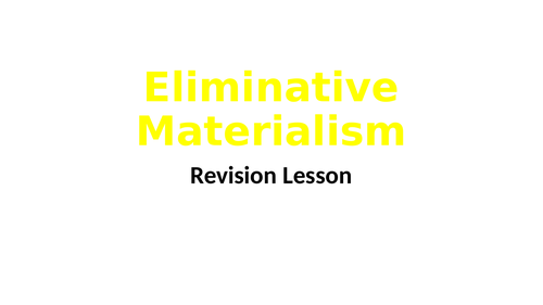 eliminative materialism essay