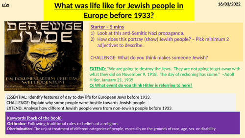 Holocaust Year 9 KS3 History Bundle | Teaching Resources