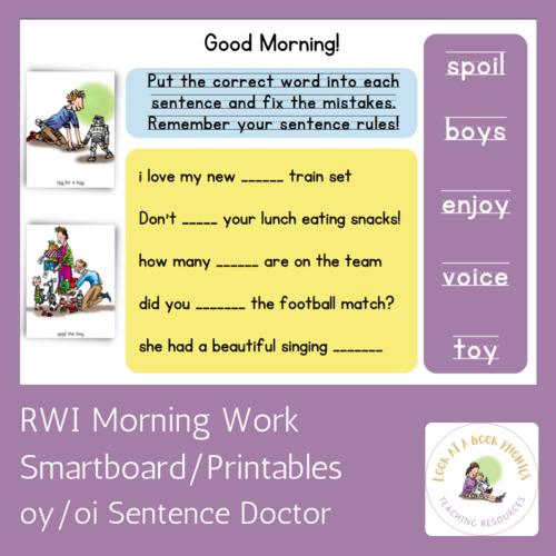 RWI Sentence Doctor Morning Work Bundle (Set 2/3/Additional Sounds