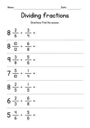Dividing Mixed Numbers by Fractions with Unlike Denominators