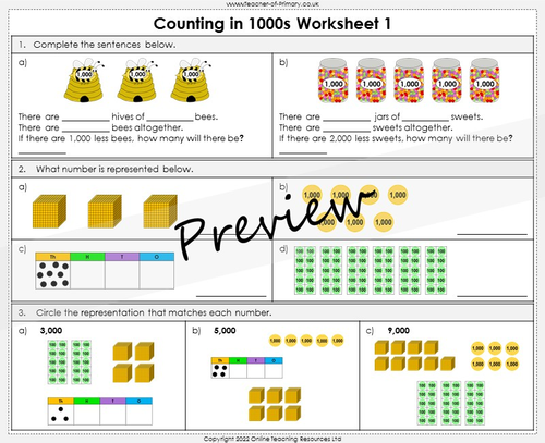 Counting in 1000s - Year 4 | Teaching Resources