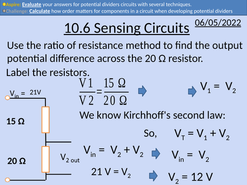 OCR AS Physics: Sensing Circuits