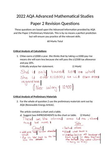 aqa-core-maths-2022-paper-2-predicted-questions-teaching-resources