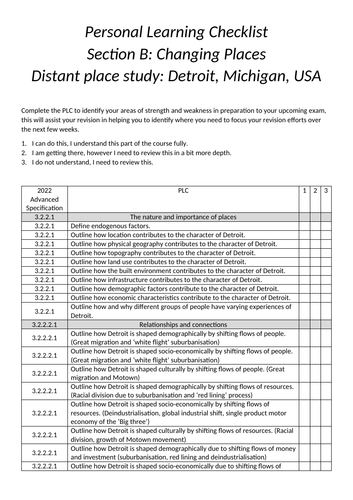 aqa a level geography detroit case study