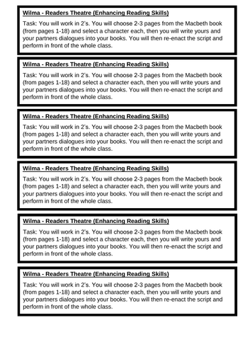 Year 5/6 Macbeth Reading 5 Phase Planning and Resources | Teaching ...