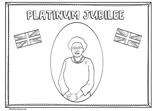 Queen Elizabeth Platinum Jubilee Colouring | Teaching Resources