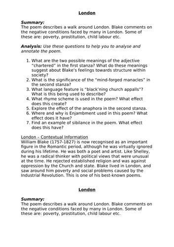 AQA: Poetry Revision Fact File - 'Bayonet Charge.' | Teaching Resources
