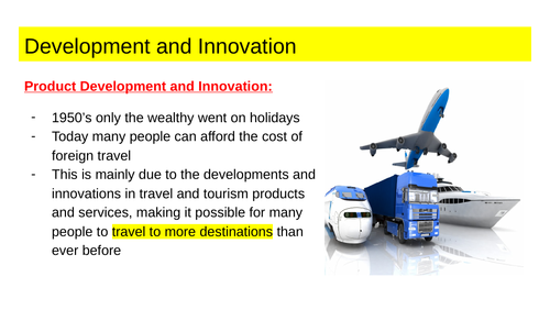 BTEC L3 Travel & Tourism Unit 1: Learning Aim D Notes