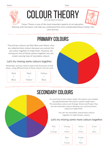 Colour Theory Worksheet | Teaching Resources