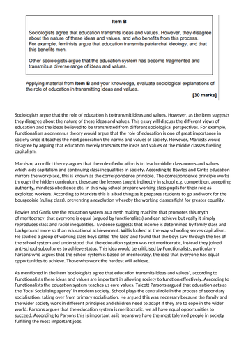 aqa a level sociology essay structure