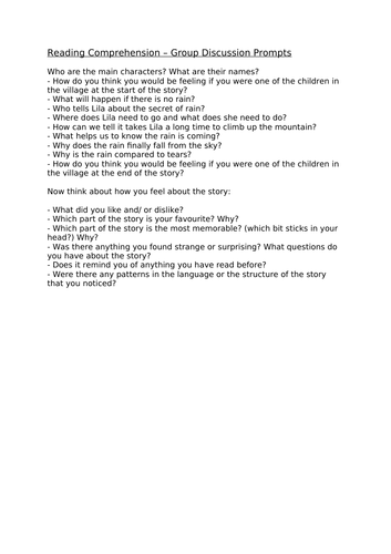 Lila and The Secret of The Rain - Year 2 extended writing unit KS1 ...