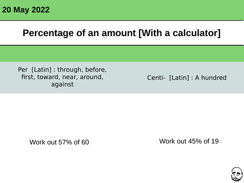 Percentage of deals an amount calculator