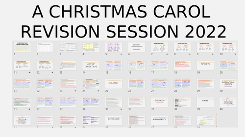 A Christmas Carol Last Minute Revision Session Updated for 2024