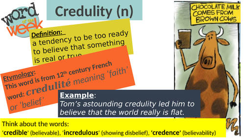 Word/Root/Etymology of the Week | Teaching Resources