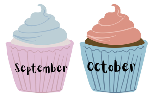Birthday School Display Cakes with each month. | Teaching Resources
