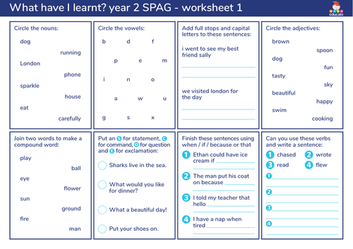 year 2 spag homework