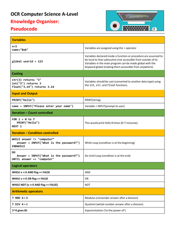 ocr a level computer science coursework example