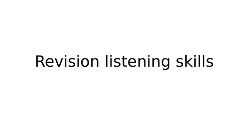 Listening Revision (VIVA GCSE books) | Teaching Resources