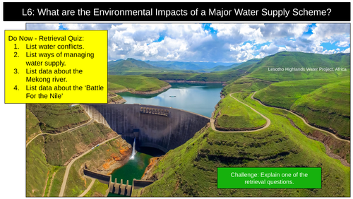 Major Water Scheme Environmental Impacts