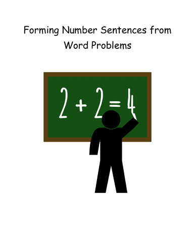 Number Sentences From Word Problems Teaching Resources